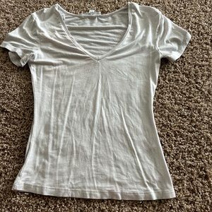 Basic White T with V neck